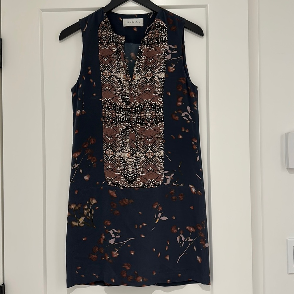 A.L.C. Silk printed dress